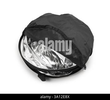 One light reflector isolated on white. Photo studio equipment Stock Photo