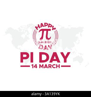 Happy Pi Day Design. Happy Pi Day vector Design template. International Pi Day poster design. vector graphic of happy pi day good for pi day Stock Vector