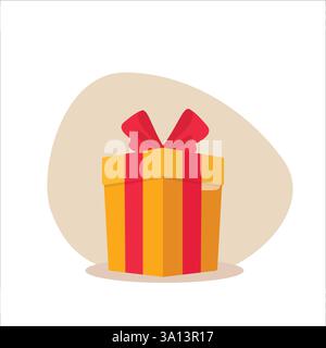 Gift box with a surprise. Flat style vector illustration. stock illustration Stock Vector