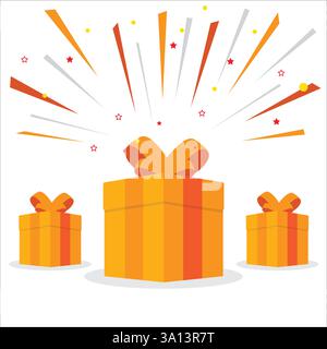 Gift boxes isolated vector illustration stock illustration Stock Vector