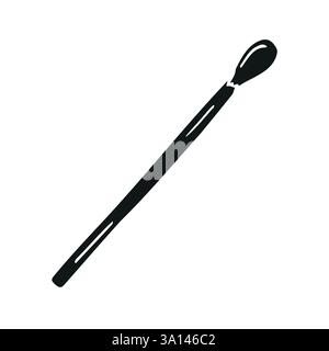 Vector hand drawn sketch doodle fire match isolated on white background Stock Vector