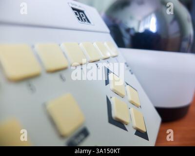 control panel for rotating video cameras Stock Photo