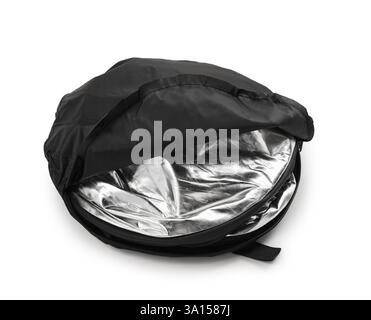 One light reflector isolated on white. Photo studio equipment Stock Photo