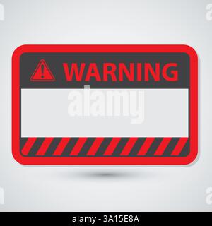 Blank warning sign template design Stock Vector