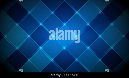 dark blue background with a repeating square pattern and highlights, creating a textured geometric effect perfect for technology concepts, product dis Stock Vector