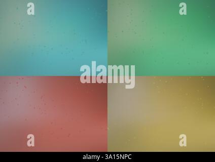 vibrant gradient background featuring blue, green, red, and yellow with a subtle speckled texture, perfect for modern and creative design projects, di Stock Vector