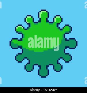Pixel art Virus game asset design Stock Vector