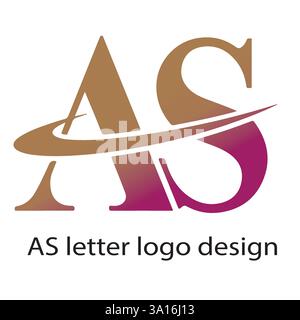 AS letter logo design letter logo design Stock Vector