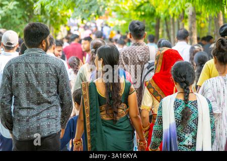 India, New Delhi, pedestrians Stock Photo