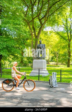 United States, New York State, New York City, Manhattan, Central Park, the Mall Stock Photo