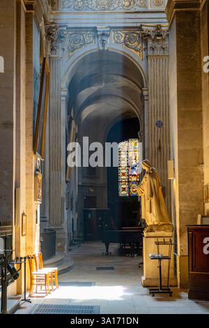 France, Paris, Ile Saint Louis, Saint Louis church on the island Stock Photo