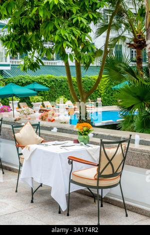 Vietnam, Hanoi, the former French colonial district, the Sofitel Metropole Hotel, colonial architecture (1901) Stock Photo