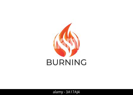 Dynamic and Energetic Flame Logo with Gradient Colors for Modern Businesses Stock Vector