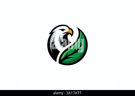 Elegant Eagle and Nature-Inspired Logo Design Featuring Abstract Elements for Modern and Eco-Friendly Brands Stock Vector