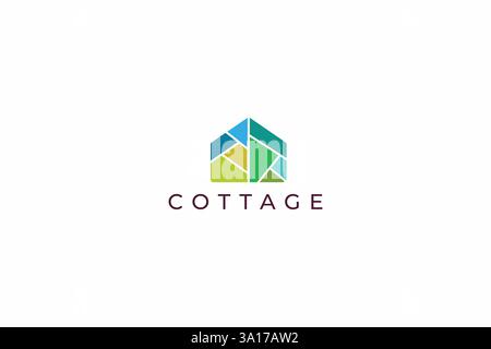 Elegant Real Estate Logo Design Featuring Modern and Abstract Elements for Business Branding Stock Vector