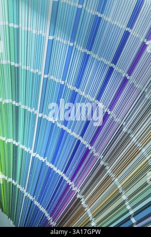 Colorful pantone fan top view Stock Photo