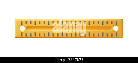 3D plastic measuring ruler Stock Vector