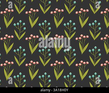 Spring floral pattern. Floral wallpaper, scrapbooking. Vector illustration. Stock Vector