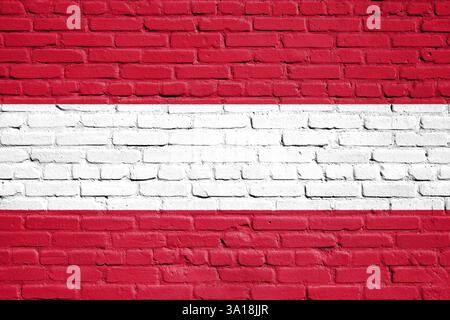 Flag of Austria painted on the brick wall Stock Photo