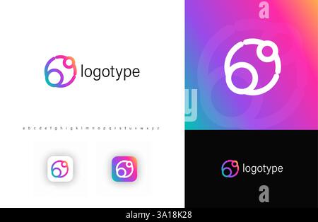 Abstract circular logo depicting parent and child, symbolizing protection, care, family bonding. Ideal for childcare services, adoption, parenting Stock Vector