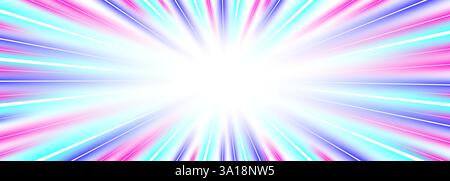 High speed racing effect with neon glow. Fast moving purple blue motion lines and streaks create dramatic speed illusion. Perfect for transport, automotive or anime inspired designs. Stock Vector