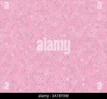 Hexagon background. Simple stacked hexagons. Pink color tones. Regular hexagon shapes. Tileable pattern. Seamless vector illustration. Stock Vector