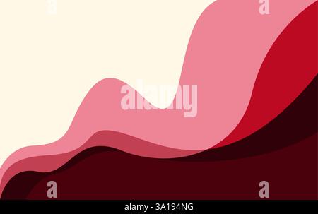 Colorful geometric background. Liquid red color background design Stock Vector