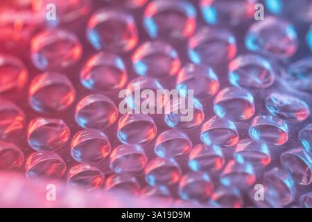 Colored bubble wrap for packaging for shipping Stock Photo