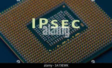 IPsec Internet Protocol Security is a suite of protocols for securing IP communications by authenticating and encrypting each IP packet. Stock Photo