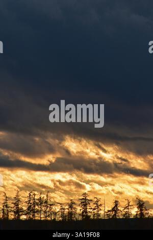 Last light on the horizon Stock Photo