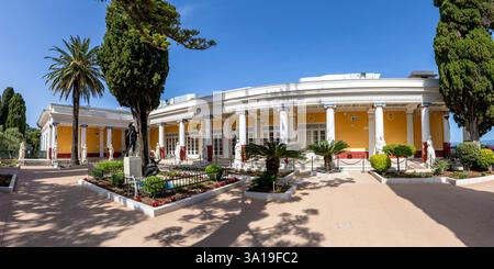 Corfu, Greece, Achilleion Palace built for the Austrian Empress Elisabeth Sissi on the island of Corfu, Greece. Stock Photo