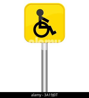 Accessible ramp entry sign Stock Photo - Alamy