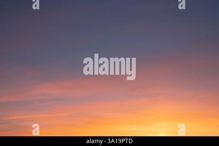 Morning sky with pastel-colored clouds Stock Photo