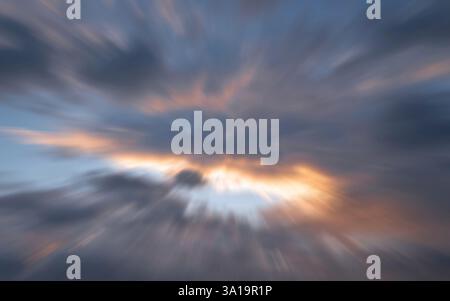 Evening sky with dramatic Stock Photo