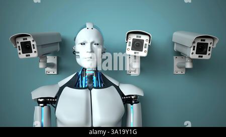 Artificial intelligence assists in monitoring. Stock Photo