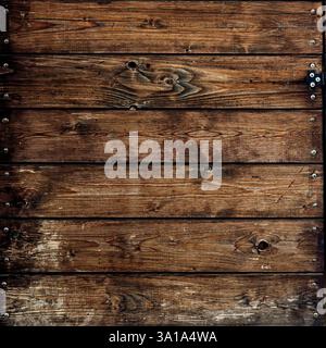 Wooden Background, rustic and vintage wood with nailed boards. Stock Photo