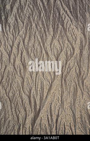 Sand patterns on Playa las Islitas, San Blas, Riviera Nayarit, Mexico. Stock Photo