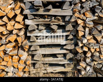 Woodpile, firewood Stock Photo