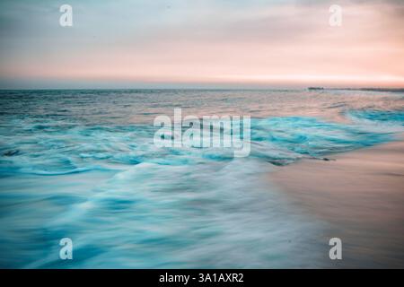 Dramatic motion blurred abstract Sunset Seascape Stock Photo