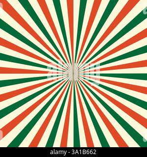 St Patricks Day. Green white and orange tricolour sunburst vector. Useful for Irish-themed events or promotions. EPS file. Stock Vector