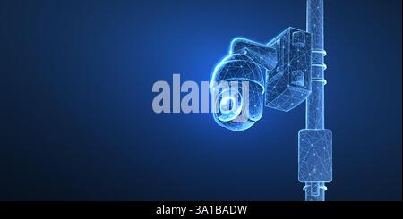 Dome security camera. Business monitoring, Camera surveillance, Stock Vector