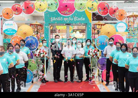Bangkok, Thailand - November 23, 2021 : Unidentified supermarket or hypermarket is a popular destination for shopping a food and relaxing family. Stock Photo