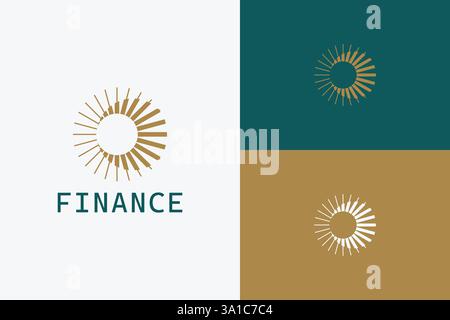 Modern Financial Logo Design Representing Growth and Success in Business Stock Vector