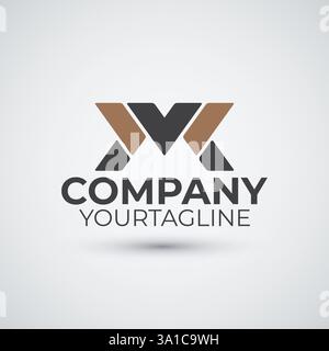letter M logo template flat design Stock Vector