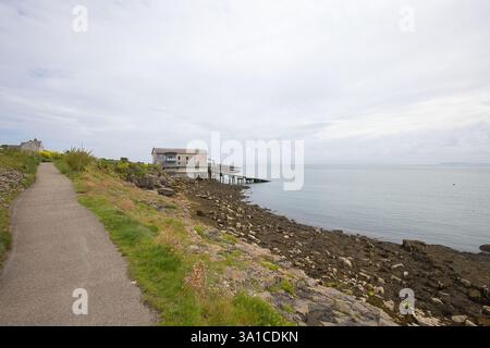 Wales, Isle of Anglesey,Moelfre - July 12, 2024: RNLI Moelfre Lifeboat Station on the north east coast of Anglesey. Stock Photo