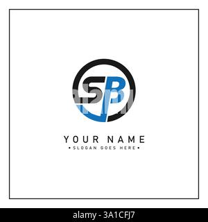 Initial SB Vector Logo - Elegant Monogram Template for letter S and B for your Business Stock Vector