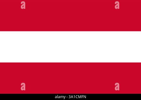 Austria official flag icon,  graphic europe emblem sign, travel vector illustration . Stock Vector