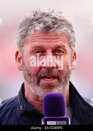 Pundit Andy Townsend before the Premier League match at Villa Park ...