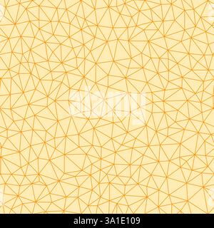 Minimal geometric background. Amber color. Tiny triangles size. Light lines weight. Repeatable pattern. Seamless tileable vector illustration. Stock Vector