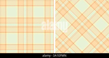 Tartan Seamless Patterns in Pastel themed colors Stock Vector